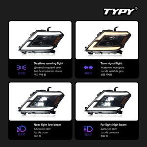 ชุดไฟหน้า TYPY สำหรับ Nissan Patrol Y62 ปี 2012-2019 - อัปเกรดเป็นไฟเดย์ไลท์ LED แบบใหม่และไฟเลี้ยวแบบเรียงลำดับ - Product Image 3