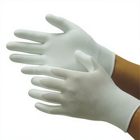 Gants antistatiques conducteurs en nylon et PU pour paume et doigts, conformes ESD, résistance 10e7-9 Ohm, marque SI, modèle SI-719