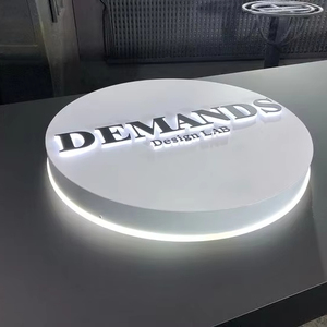 Neve di alta qualità su misura lettere retroilluminate a LED 3D <span class=keywords><strong>in</strong></span> metallo <span class=keywords><strong>in</strong></span> acciaio inox segno personalizzato Business Wall Logo nome della società - Product Image 1