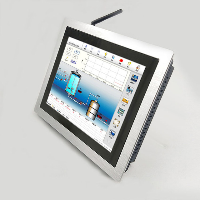10.4 Inch Ip65 Waterproof 3Mm Flush Mount Bezel Industrial Touch Panel Pc Rs232/Rs485 Win10 Industrial Pc
