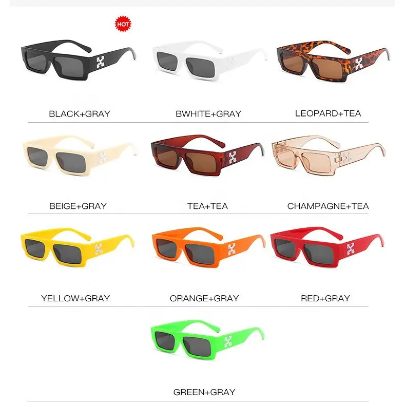 Gafas con estampado X, gafas de sol de diseñador de moda personalizadas pequeñas y gruesas, rojo, blanco, azul, negro, dorado, hombres y mujeres, nuevas marcas de sombra con personalidad