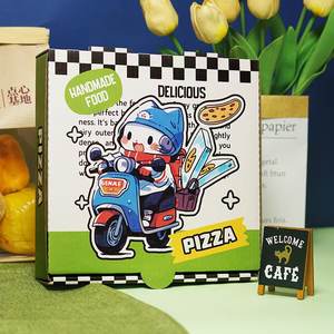 Scatola per Pizza in Cartone Resistente alle Alte Temperature, Adatta al Microonde, Design Antisgocciolamento, Riciclabile e Personalizzabile - Product Image 5