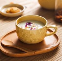 Cadeau promotionnel Tasse à eau pour couples Tasse à café en céramique mignonne avec couvercle