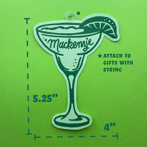 Margs & Matrimony, Targhetta con nome della damigella d'onore, Proposta per addio al nubilato, Ultima festa, Bicchiere da Margarita, Salva acqua, bevi Tequila - Product Image 2
