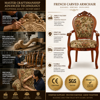 Chaise de salle à manger sculptée en bois massif de style européen, fauteuil de loisirs en tissu, chaise d'étude, chaise de bureau, chaise de table basse, mobilier de maison