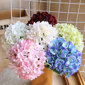 Hydrangeas en soie LUYI-Ivory, fleurs artificielles au toucher réel, Hortensien à grandes feuilles, pour centres de table de mariage et décoration intérieure - Product Image 5