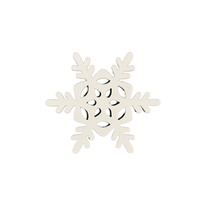 Ornements de Noël en acrylique découpé au laser Flocon de neige en acrylique blanc personnalisé - Product Image 1