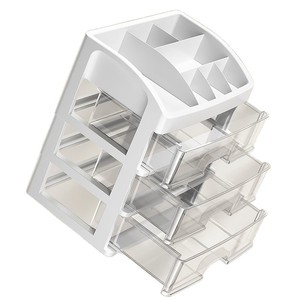 Office Organizer <b>Storage</b> <b>Drawers</b> Transparent Desk Organizer Multifunctional <b>Plastic</b> PP Standing Type Rectangle Cute Style - Product Image 5