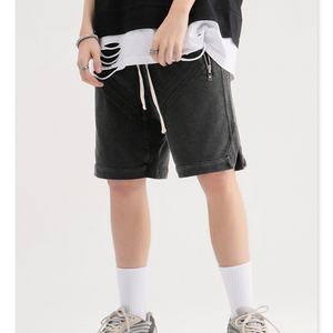 High Quality <b>Mens</b> <b>Shorts</b> With Zipper Pocket <b>Vintage</b> Pant Custom Casual 100% Cotton Printed Acid Washing Striped <b>Shorts</b> Pants - Product Image 2