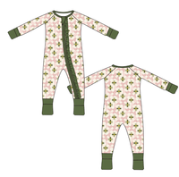 Ensemble de pyjama pour filles Puresun, pyjama en bambou pour enfants, pyjama boutonné, imprimé floral rétro, vêtements de nuit à manches longues, ensemble de pyjama boutique