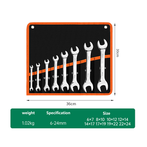 Jeu d'outils multifonctionnels en acier au carbone OEM pour réparation, clé à mâchoires universelle double face à extrémité ouverte - Product Image 4