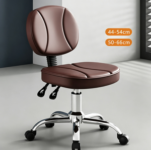 Taburete Giratorio de Salón con Respaldo y Ruedas, Altura Ajustable, para Uso en Belleza, Odontología, Manicura y Peluquería - Product Image 4