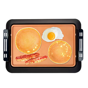 Poêle à griller électrique 32,3x27,3 cm, plaque de cuisson antiadhésive sans fumée pour barbecue d'intérieur, pour la cuisson de la viande et des légumes - Product Image 4