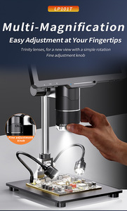 กล้องจุลทรรศน์ดิจิตอลอเนกประสงค์แบบออลอินวัน รุ่นใหม่ เลนส์สามตัว หน้าจอ IPS ความละเอียดสูงขนาด 10.1 นิ้ว สำหรับซ่อมโทรศัพท์มือถือ - Product Image 5