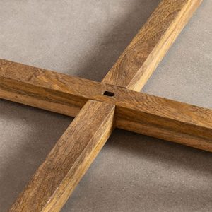 Modern Mango <b>Wood</b> <b>Round</b> <b>Dining</b> <b>Table</b> 4 Seater <b>Solid</b> Wooden Furniture for <b>Dining</b> Room Restaurant and Hospitality Spaces - Product Image 4