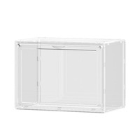Boîte de Présentation Figurines Labubu Meuble Vitrine en Vinyle avec Rangement Acrylique et Housse Anti-Poussière Housse de Protection en Plastique Haruno