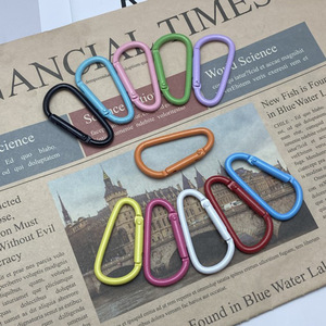 Colorful D-Shaped Aluminum Alloy Carabiner <b>Spring</b> <b>Gate</b> Outdoor Hanging And Securing Hook <b>For</b> Backpacks And Gear - Product Image 1