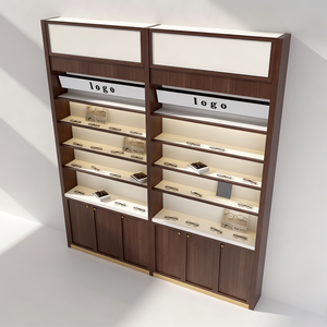 Magasin de vente au détail optique contemporain avec étagères ouvertes à niveaux et vitrines rondes éclairées - Product Image 2