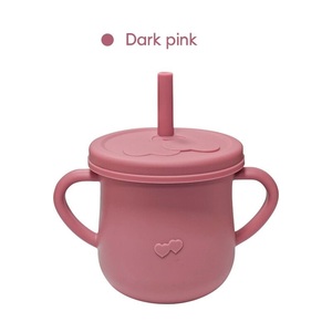 Reusable Silicone Coffee <b>Cup</b> Style Water Bottle for Children BPA Free Stainless Steel Base - Product Image 3