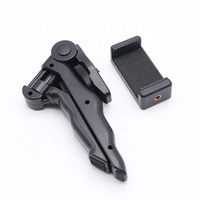 Mini trépied portable 2-en-1 avec poignée rotative, clip E, support de téléphone portable et support de table en plastique durable