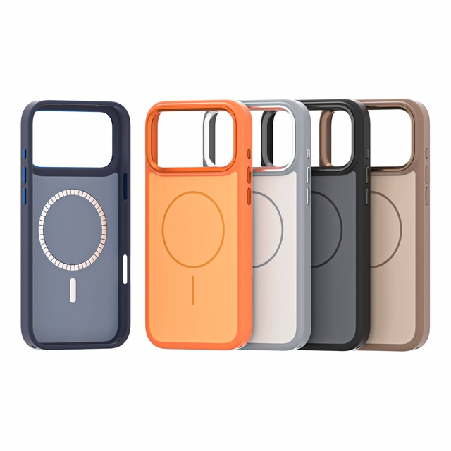 Luxury New Orange PC Shockproof Magnetic Wireless Charger Mobile Phone Case Wholesale for IPhone 17 16 13 14 15 Pro Max samsung