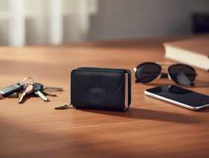 Portafoglio da donna con cerniera a tre pieghe, dimensioni ridotte, materiale PU, stile minimalista - Product Image 2