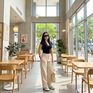 Pantalon droit Sablex Signature, style urbain décontracté, polyvalent, sculptant le corps, tailles XS-XXL - Product Image 1