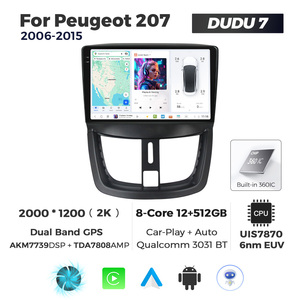 MEKEDE DUDU7 7870 2K 2000*1200 Car-play Auto Car Radio 12 + 512G 4G LTE WIFI Gps Navegación para <span class=keywords><strong>Peugeot</strong></span> <span class=keywords><strong>207</strong></span> 2006-2015 - Product Image 4