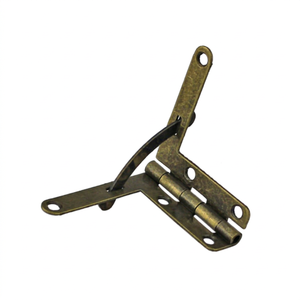 Seven Character Hinge 30x36mm Iron Surface Mount Furniture Hinge Durable Traditional Style Antique Blue/Yellow Finish 4-Hole - Product Image 1
