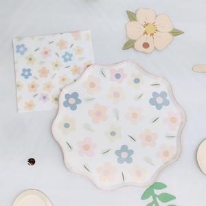 ชุดอุปกรณ์จัดงานเลี้ยงน้ำชาฤดูใบไม้ผลิและฤดูร้อน DAMAI รูปทรงดอกไม้ พรีเมียม แบบใช้แล้วทิ้ง  ประกอบด้วย ถ้วยกระดาษ ผ้าเช็ดปาก จาน - Product Image 6