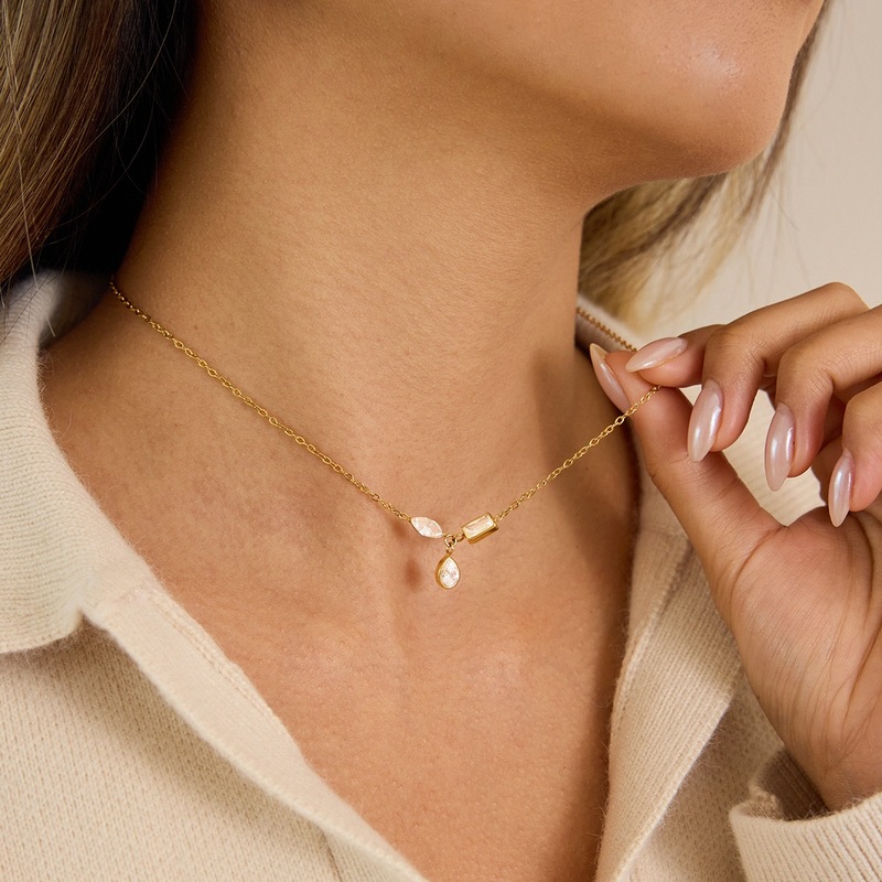 OMKAIMING Trendy Gold Plated Multi Layered