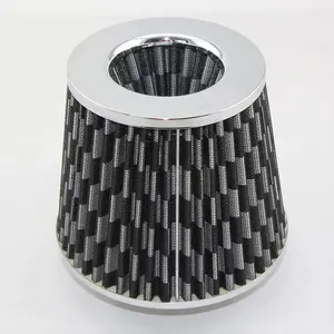 3 "76mm High Performance Racing Car Air Filter Painel Lavável Cone Redondo Auto Air Filter