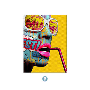 Peintures sur toile <span class=keywords><strong>Pop</strong></span> <span class=keywords><strong>Art</strong></span> à l'huile avec cadre, représentant des femmes noires sexy et nues, avec des peintures faciales brillantes et magnifiques noires et dorées, style peintures africaines - Product Image 1