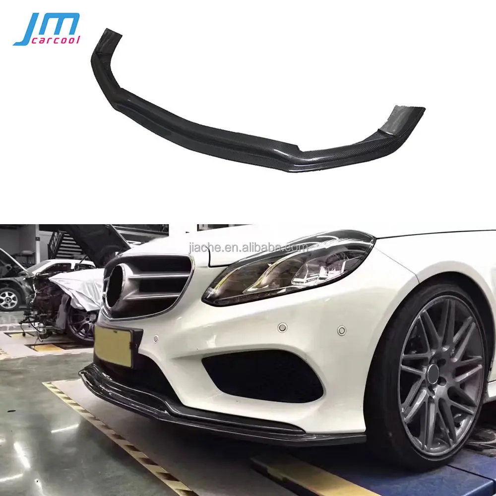 In Fibra di carbonio Spoiler Anteriore per Mercedes Benz Classe E W212 E260 E300 E400 Berlina 4 Porta Lo Sport Paraurti 2014 -2016 Car Styling