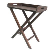 Table pliante moderne en bois massif brun shabby chic, écologique, certifiée BSCI et FSC, pour salon, 100 pièces, meubles en bois, style antique
