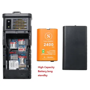 Dài chờ điện thoại di động cho gồ ghề ngoài trời ăng-ten tín hiệu tốt 4 bốn <span class=keywords><strong>Sim</strong></span> 3 Hộp loa lớn âm thanh eBook WhatsApp Torch - Product Image 6