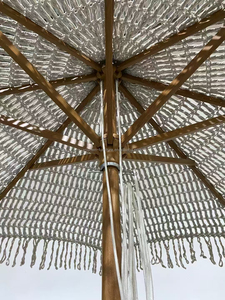 Sombrilla <span class=keywords><strong>LA</strong></span> CONCHA de 9 pies, Parasol de Macramé, Tejido a Crochet, con Borlas, Parasol de Patio con Borlas, Toldo Tejido - Product Image 5