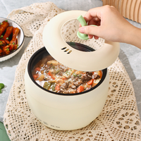 Mini-cuiseur électrique multifonctionnel 1,8 L : poêle électrique, cuiseur à riz, préparateur de bouillie, marmite de cuisson pour la conservation de la santé