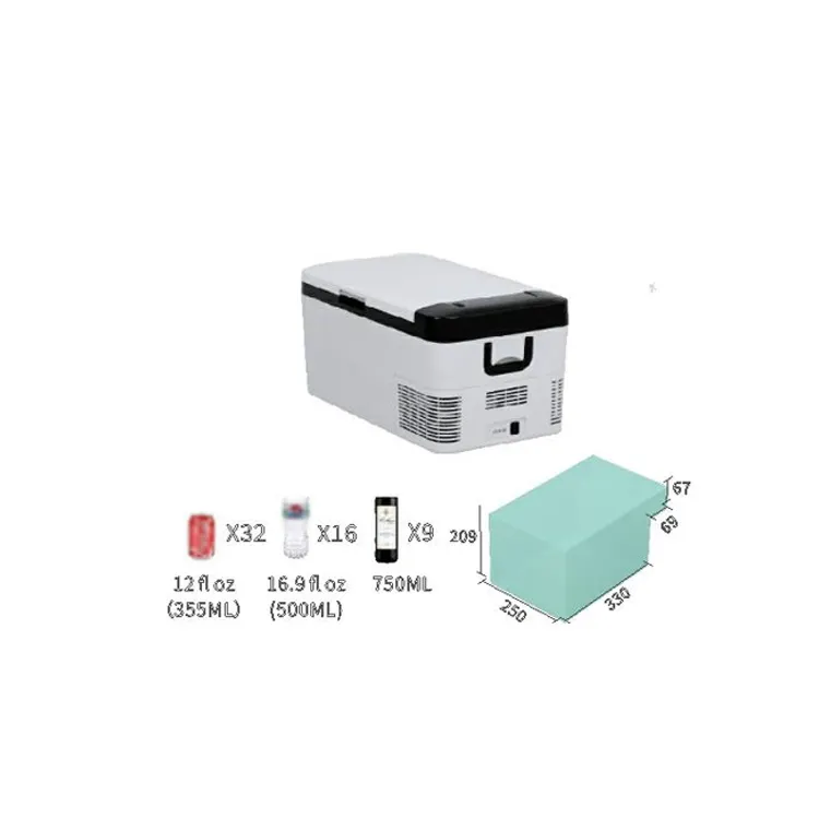 portable compressor small car refrigerator traveller electric 12v cooler box mini car fridge