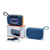 Enceinte sans fil M28 TWS portable d'extérieur avec lumière RGB, support de lanière, radio FM, carte TF, BT5.4 pour camping, voyage, fête, cadeau