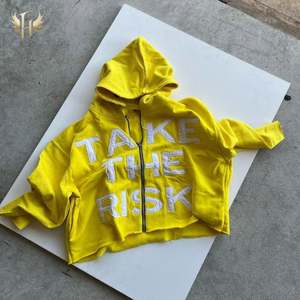 Oem Custom Rhinestone Distress Logo bordado French Terry Heavy Cotton Raw Hem Pullover Cut Edge Hombres Sudaderas con capucha - Product Image 2