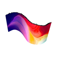 Écran d'affichage flexible incurvé DH LED couleur pleine P4 pour intérieur/extérieur, colonne cylindrique, mur vidéo, LED Epistar