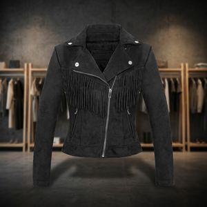 Veste Moto Décontractée en Satin Respirant avec Fermeture Éclair et Fourrure de Renard pour Femme, Collection Hiver Premium, Manches Longues, OEM MORTAL SAGA - Product Image 3
