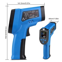 Thermomètre IR industriel ciblage double laser pistolets précis sans contact à haute température thermomètres infrarouges