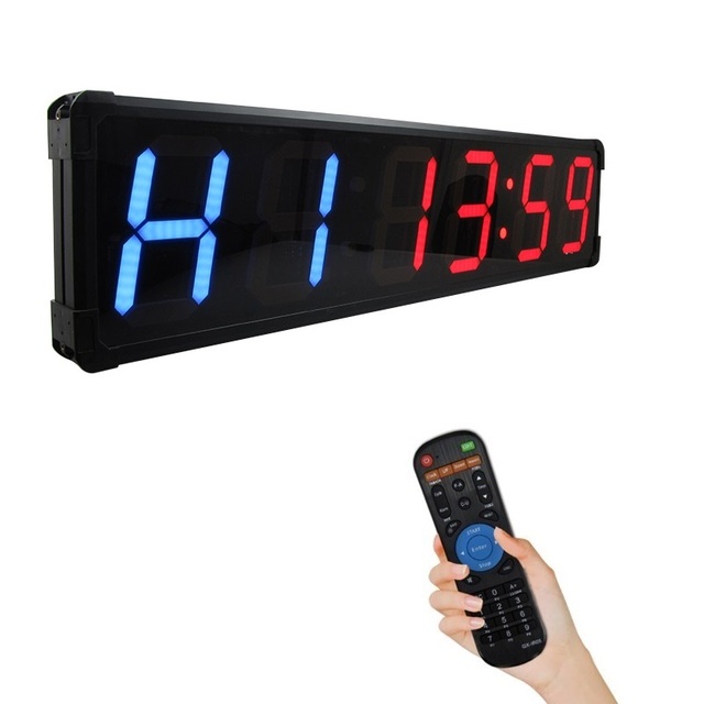 YIZHI Multi-functional LED Programmable Extra Large Clock 8 Inch Countup Stopwatch Gym Fitness Interval Training Countdown Timer