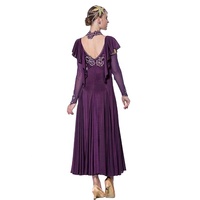 M-103 Nouvelle norme nationale moderne rouge robe de danse valse professionnel personnalisé adulte manches longues pratique robe de danse de salon