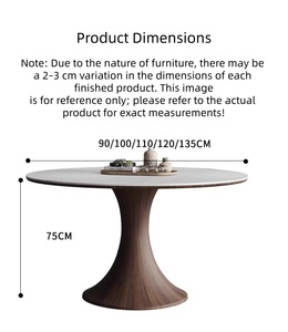 Vintage-Style Solid Oak <strong>Wood</strong> Dining <strong>Table</strong> <strong>for</strong> Small Homes French Retro Design Sintered Stone <strong>Top</strong> 6-Seater Assembly Dining - Product Image 6