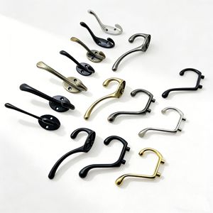 Wall Mounted Cast Iron <b>Hooks</b> Single Double Coat Bathroom <b>Kitchen</b> Towel Hanger 10-15kg Load Capacity - Product Image 2