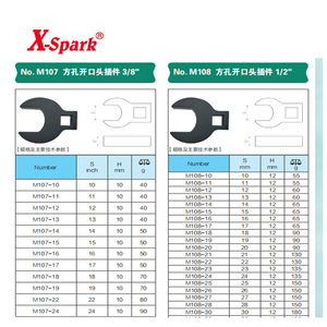 X-spark 3/8 inch thép carbon Multitool 10-22 mét hoặc Đế Quốc crowfoot cờ lê <span class=keywords><strong>Set</strong></span> với Chrome mạ - Product Image 3