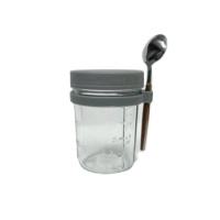 Conteneur <span class=keywords><strong>d</strong></span>'<span class=keywords><strong>avoine</strong></span> de nuit bocaux Mason 10oz <span class=keywords><strong>yaourt</strong></span> <span class=keywords><strong>avoine</strong></span> verre mise en conserve avec couvercles <span class=keywords><strong>et</strong></span> cuillère pour petit <span class=keywords><strong>d</strong></span>éjeuner portable - Product Image 4
